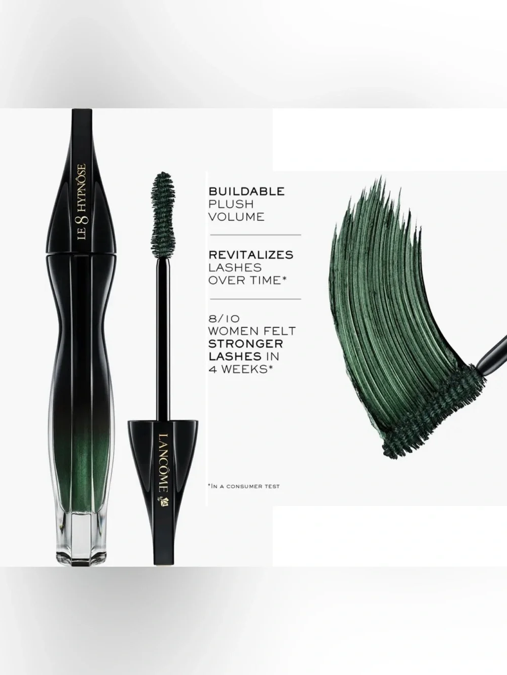 Lancôme Hypnôse 8 Mascara (04 Noir Malachite) NIB 0.27oz